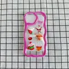 Cas de téléphone portable transparent TPU PC pour iPhone 13 14 15 Pro Max Santa Claus Fashion Big Wave Design Couverture antichoc de crème glacée