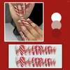 False Nails Acrylic Nail Steamer Christmas Style Snow Blue Flash Contains Women Coffin Long Full Cover