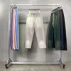 Pantalones para hombres 2023 Otoño Invierno Spray Retro Lavado Hombre Blanqueado Longitud completa Cordón Elástico Wasit Pantalones rectos casuales