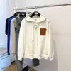 LOEWEW BAG HOODIESデザイナースウェットシャツ高エディションLUO YI秋/冬の新しいレザーポケットLowew Top Sweater Loose and Women's Castary Coate Men's Trend 694