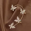Kolczyki stadninowe 1PC 2023 Elegancki zaawansowany klip do słuchawki motyla Koreańskie słodkie akcesoria mody Hook uszy luksusowe kolczyki do biżuterii kobiecych