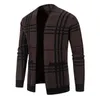 Men Blends Casual Cardigan Basic Striped Patterned Youth Business Formal Slim Fit Sweater Wear Out Long Sleeve V neck Collar Jackets 231016