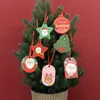 Factory Outlet New Creative Small Card Cute Cartoon Christmas Tree Hanger Display Window Interior Decoration DIY Pendant