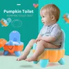 Sitt täcken Portable Toalett Pumpkin Shape Baby Potty Toalett Cartoon Toaletttränare för Baby Potty Urinal Barn Toalettträning Sitt 231016