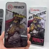 iPhone 15 Pro Max 14 Plus 13 Mini 12 11 XS XR X 8 7 SE Armor Tiger Privacy Tempered Glass Anti Glare 스파이 영화 가드 곡선 곡선 프리미엄 풀 커버