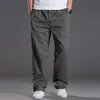 Mężczyzn Pants Men Casual Cargo Bawełniane spodnie Mężczyzn Kieszonki luźne proste sprężyste prace spodni marka Joggers Mężczyzna super duży rozmiar 6xl 231016