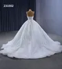 Luxury Elegant Mermaid Front Fork Pearl Wedding Dress with Detachable Train bride wedding SM231002