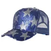 Ball Caps Unisex Summer Outdoors Baseball Cap Snapback Leaf Sequin Adjustable Hat Tether