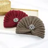 Berets Round Beads Accessories Cap Wool Hat Knitted Bohemian Toque Aura Bright Ornament Sleeve