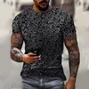 T-shirts pour hommes chemise rayée Vintage ethnique à manches courtes haut 3d impression complète surdimensionné vêtements rue décontracté t-shirt pour hommes