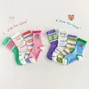 Chaussettes pour enfants printemps été rayé lapin chaussettes enfants filles garçons maille chaussettes creuses enfants mi-mollet chaussettes 231016