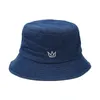 Bérets Couple Hommes Femmes Denim Couronne Motif Chapeau Pêcheur Bassin Cap Seau Chapeaux Cool Pour