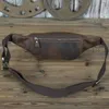 Midjeväskor Luufan Crazy Horse Leather Leather Men's Midjepåse Mini Travel Fanny Chest Pack Cowhide Belt Bag Male Liten midjeväska för telefonpåse 231016