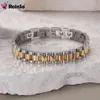 Kette RainSo 99999 Reines Germanium Armband für Frauen Korea Edelstahl Gesundheit Magnetische Energie Paar Schmuck 231016