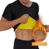 Homens camisetas 2022 homens cintura treinador suor neoprene corpo shaper perda de peso sauna shapewear treino camisa colete fitness ginásio t318p