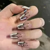 Kunstnagels 24 stks/set Manicure Wearable Ballerina Verwijderbare Doodskist Nagel Met Lijm Nep Afgewerkt Vrouwen Meisjes Kunst Decoratie