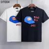 DSQ PHANTOM TURTLE T-shirts pour hommes T-shirts de créateurs pour hommes Noir Blanc T-shirt cool Hommes Été Mode italienne Casual Street T-305V
