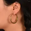 Boucles d'oreilles créoles en acier inoxydable pour femmes, 3 pièces/2023, à la mode, couleur or, tresse ronde, bijoux de fête, vente en gros