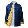 Vestes pour hommes Tang costume chinois chemise style veste col vêtements traditionnels pour hommes Kungfu Cheongsam haut Hanfu des deux côtés