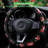 Capas de volante floral capa de carro sem costura almofadas automotivas universais aderência confortável