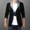 Whole- New 2017 spring and autumn male blazer slim plus size with hood casual suit jacket even the hat suit hooded leisure sui339y