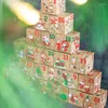 Gift Wrap Christmas Day Comes Calendar Candy Box 24pcs/set Party Favors Countdown Kraft Paper Packaging Container Carton