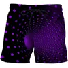 Pantalones cortos para hombre Moda Verano Patrón geométrico 3D Surfing Short Beach Hombres Casual Pantalones deportivos de secado rápido Traje de baño Ropa de playa