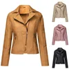 Kurtki damskie Winter Cashmere Pu skórzana kurtka motocyklowa Kobiet 2023 Casual Coats Ropa para Mujer chaqueta sobretudo K8023