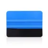 Party Favor Auto Styling Vinyl Carbon Fiber Window Ice Remover Cleaning Brush Wash Car Scraper With Felt Squeegee Tool Film Wrapping Accessories Q646