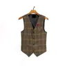 Gilet da uomo 2023 British Gentleman Retro Suit Scollo a V Reticolo Della Maglia Versione Coreana Per Casual Sottile Gilet Da Sposa Abbigliamento Uomo