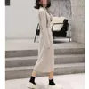 Pulls pour femmes, le style à lacets longs est superposé avec un tricot français en automne et en hiver, robe à manches longues