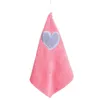 Serviette 1pc doux amour coeur motif main torchon cuisine nettoyage chiffon suspendu ménage