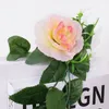 Decoratieve bloemen 2,4 m Rose kunstbloem lente herfst tuin boog decor DIY nep wijnstok voor bruiloftsslinger witte huiskamer decoratie