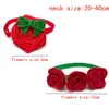 Hundkläder 30st Red Green Rose Xmas Style Bow Ties Collars Christmas Small Bowties Pet Holiday Supplies Grooming Products