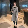 Kvinnorjackor Belt Trench Coats Women Autumn Winter New Korean Classic Double Breasted University Style Loose Long Fe Clothing Outwearl231016