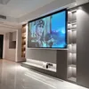 120 pollici 16:9 8K 4K luce ambientale che rifiuta ALR elettrico da incasso a soffitto schermo di proiezione per proiettore standard a lunga distanza Home Cinema