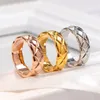 Anel de ouro clássico feminino, anéis de designer para mulheres, personalidade, anel de noivado, joia de casamento, presente de natal de luxo