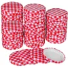 Dinnerware 200 Pcs Wide Mouth Canning Lids Cover Regular Jar Screw Cap Leak-proof Storage Caps Mason Metal Tinplate