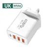 Chargeur USB type-c 40W à 4 Ports, Charge rapide 3.0, prise EU US, Charge rapide, pour IPhone, Samsung, Xiaomi, téléphone portable, adaptateur de Charge PD