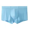 Sous-vêtements hommes Boxer grande poche U convexe sous-vêtements glace soie sans couture culotte fil doux Lingerie souffle confort slips lâches troncs