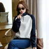 Women's Hoodies 2013 Women Winter Fashion Patchwork Sweatshirts Fleece Long Sleeve Hooded Female Casual Short Pullovers Streetwear