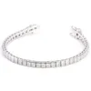 Catene di moissanite di vendita calda Bracciale gioielli in argento 925 Mossanite Bracciali tennis moissanite da donna