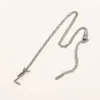 Klassieke ijskoude hanger designer ketting voor dames heren ketting roestvrijstalen letter luxe kettingen designer sieraden accessoires 2 kleuren zl073