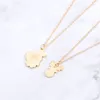 Pendant Necklaces 2 Pcs/Set Santa Claus And Christmas Reindeer Charms Necklace Xmas Festival Gift For Girls Kids Party Jewelry