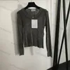 Diseñador para mujer Base de terciopelo Sexy Make Old Top Jumper Monograma bordado Camiseta casual