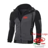 Hoodies للرجال 2023 ربيع الخريف التجريبي السباق Motocross المطبوعة الأزياء المزدوجة zip هوديي سترة Sweatshirt sportshirt