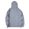 Vestes pour hommes Vestes réfléchissantes de nuit Double tissu coupe-vent veste à capuche hommes Hip Hop danseur chanteur imperméable à l'eau fermeture éclair manteaux vêtements d'extérieur 231016