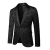 Men's Suits Men Suit Coat Pattern Bright Jacquard Fabric Contrast Color Collar Party Luxury Design Causal Fashion Slim Fit Blazer