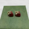 Boucle d'oreille diamant de marque de luxe française Boucles d'oreilles fraise lettre barnd mode amour boucle d'oreille créateur de bijoux pour cadeau de fête pour femmes