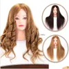 Teste di manichino Testa di formazione femminile 8085 Real Hair Styling Dummy Doll Manichino per parrucchieri Acconciature9212644 Consegna di goccia Prod Dhqrl